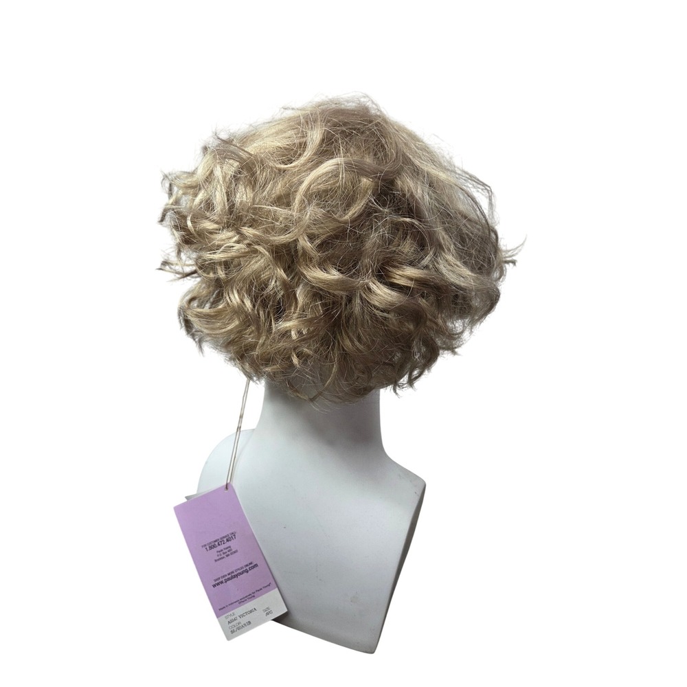 Paula Young A5547 Victoria‎ Wig Light Blonde Curly Short Synthetic Fiber Women - Picture 4 of 15